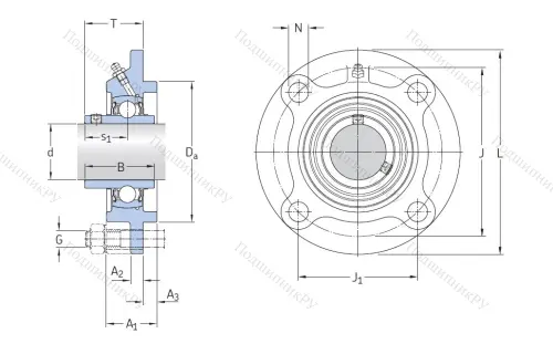 Подшипниковый узел FYC 25 TF в Новокузнецке