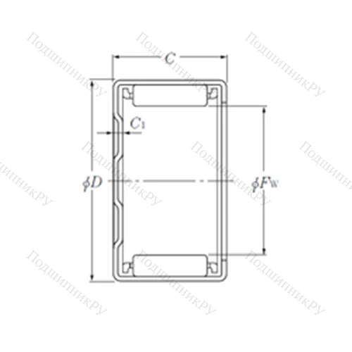 Подшипник игольчатый радиальный BK 2512 от производителя  NTN