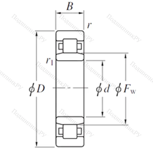 Подшипник роликовый радиальный