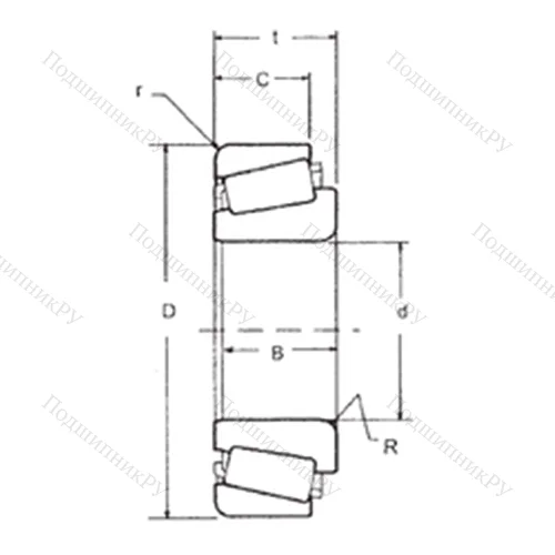 Подшипник роликовый радиально-упорный M 522546/M 522510