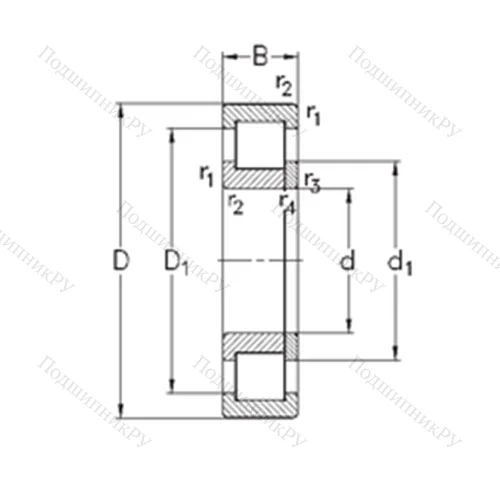 Подшипник роликовый радиальный NUP 2314-E-MA 6
