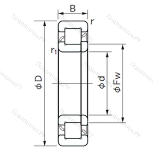 Подшипник роликовый радиальный NUP 2320 E