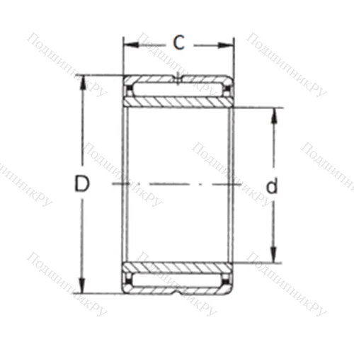 Подшипник игольчатый радиальный NKI 38/20