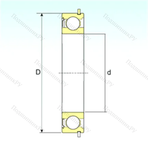 Подшипник шариковый радиальный 6204-ZNR