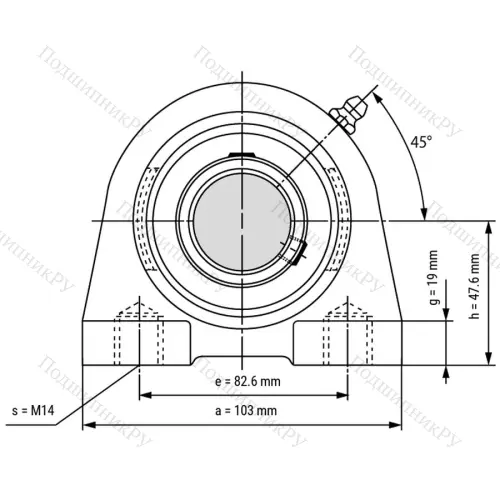 Подшипниковый узел UCPW 207-M 14 - Вал: 35 мм
