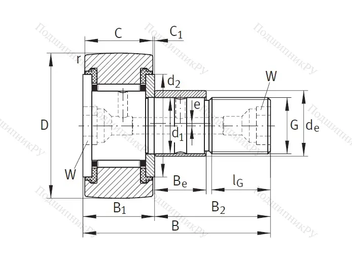 Подшипник KRE 19 PP A