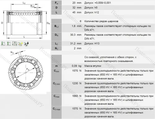 Подшипник KB 20 PP AS в Новокузнецке