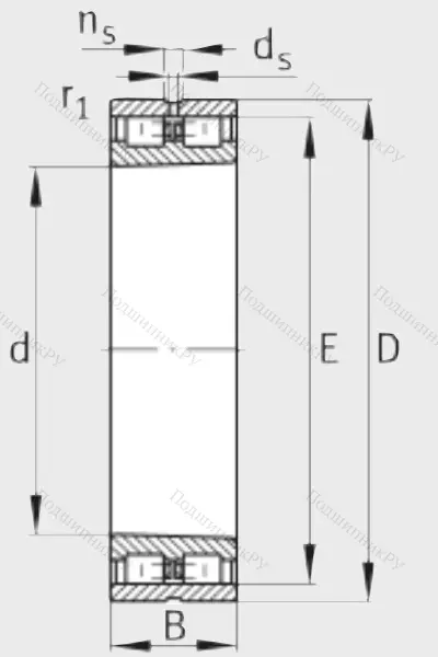 Роликовый цилиндрический подшипник NN 3012 D-K-TVP-SP-XL