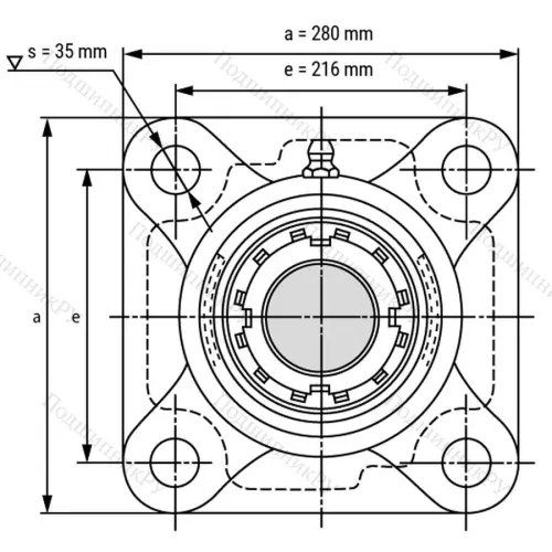 Подшипниковый узел UKF 318+H 2318 - Вал: 80 мм