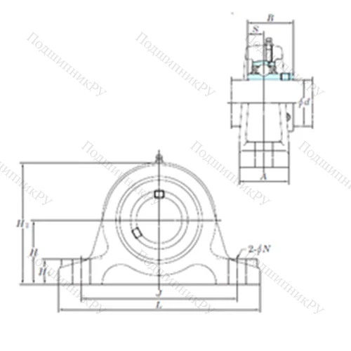 Подшипниковый узел шариковый радиальный UCIP 208-24 от производителя  KOYO