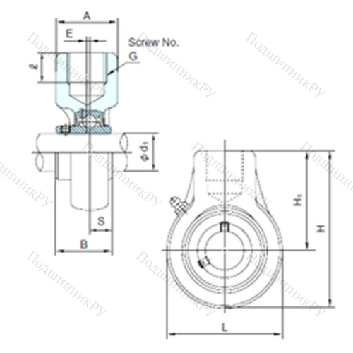 Подшипниковый узел шариковый радиальный UCECH 202