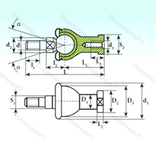 Подшипник скольжения сферический SQZ 10 C RS