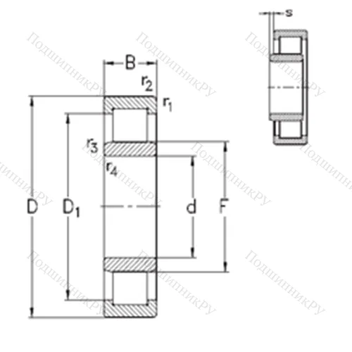 Подшипник роликовый радиальный NU 10/600-M 6E-MA 6
