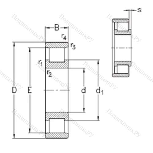 Подшипник роликовый радиальный N 215-E-M 6
