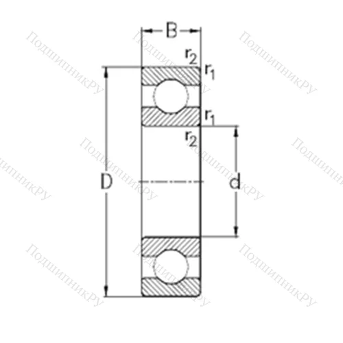 Подшипник шариковый радиальный 61972-MA