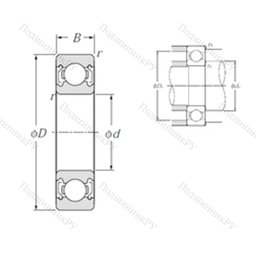 Подшипник шариковый радиальный