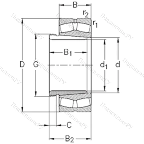 Подшипник роликовый радиальный самоцентрирующийся 230/710-K-MB-W 33+AH 30/710