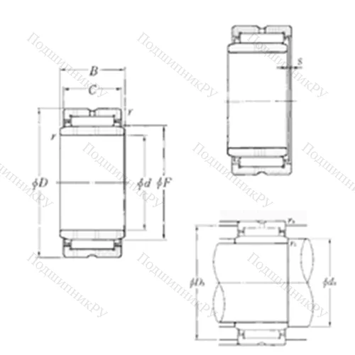 Подшипник игольчатый радиальный MR 8010436+MI-688036