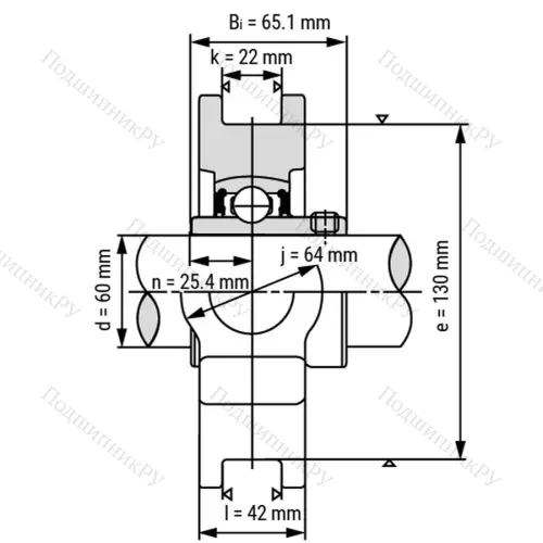 Подшипниковый узел UCT 312 - Вал: 60 мм от производителя  LPZ
