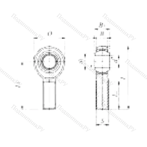 Подшипник скольжения сферический POSB 4