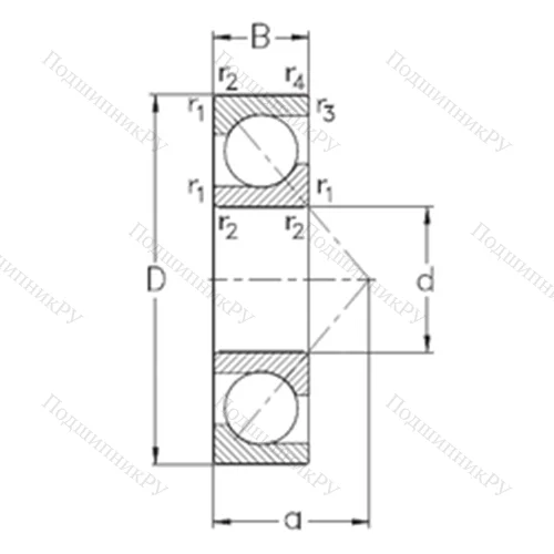 Подшипник шариковый радиально-упорный 7334-BCB-MP