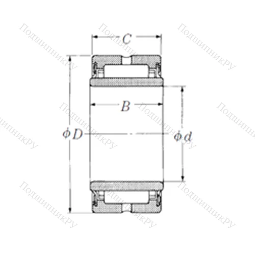 Подшипник игольчатый радиальный NA 4906TT