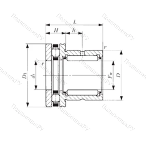 Подшипник комбинированный NBX 6040