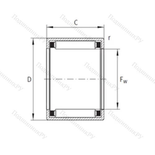 Подшипник игольчатый радиальный SCE 188