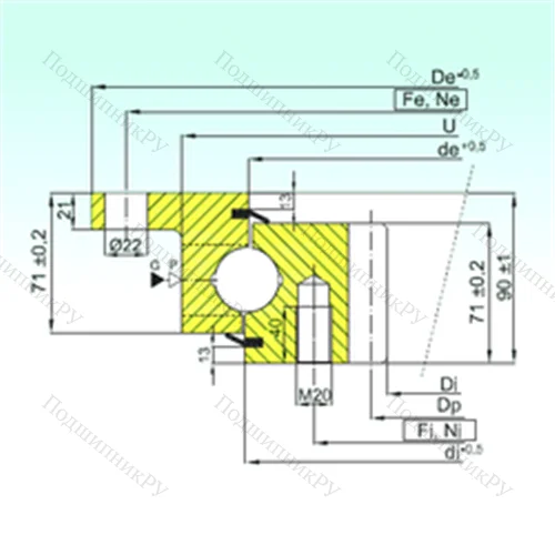 Подшипник шариковый опорно-поворотный ZBL.30.1355.200-1SPTN