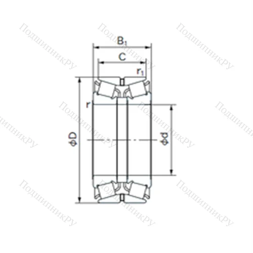 Подшипник роликовый радиально-упорный 110KBE 02