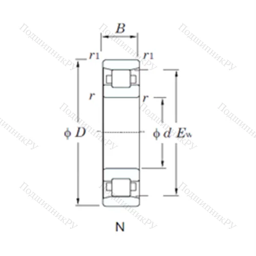 Подшипник роликовый радиальный