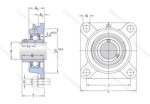 Подшипниковый узел FYJ 75 TF