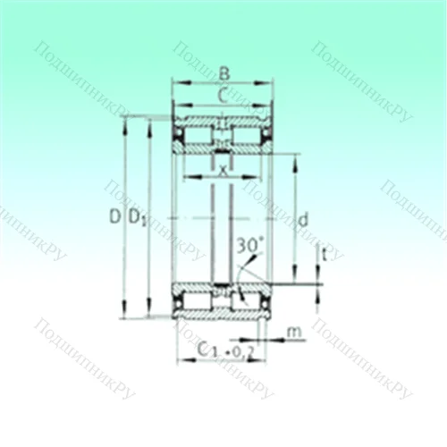 Подшипник роликовый радиальный SL 04160-PP
