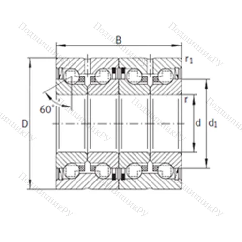 Подшипник шариковый упорно-радиальный