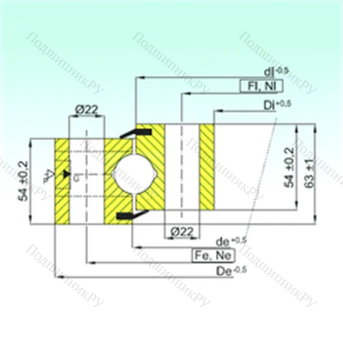 Подшипник шариковый опорно-поворотный NB 1.25.1455.200-1PPN