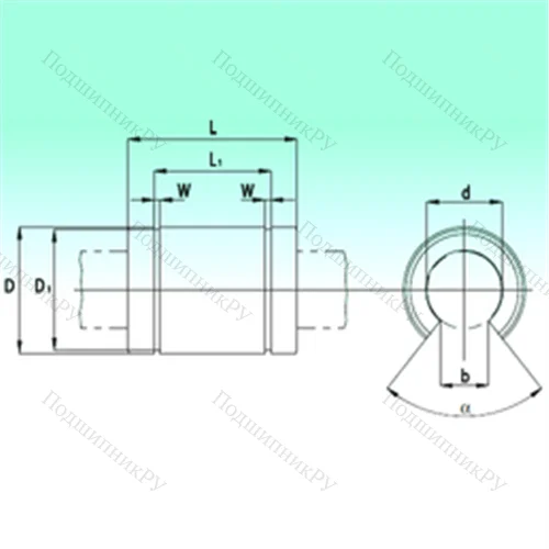 Подшипник шариковый линейный KBO 50100-PP