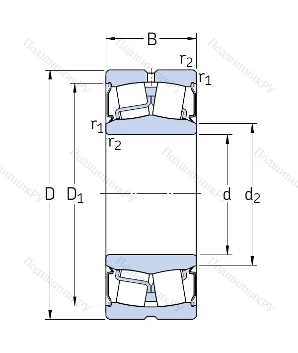 Сферический роликовый подшипник BS 2-2210-2RS/VT 143 (BS 2-2210-2RS/VT 143)