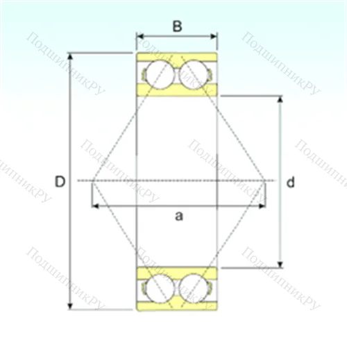 Подшипник шариковый радиально-упорный 3204 ATN 9