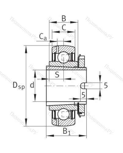 Корпусный подшипник GSH 25 2RSR B в Новокузнецке