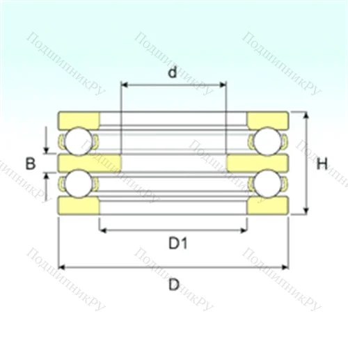 Подшипник шариковый упорный 52234 M