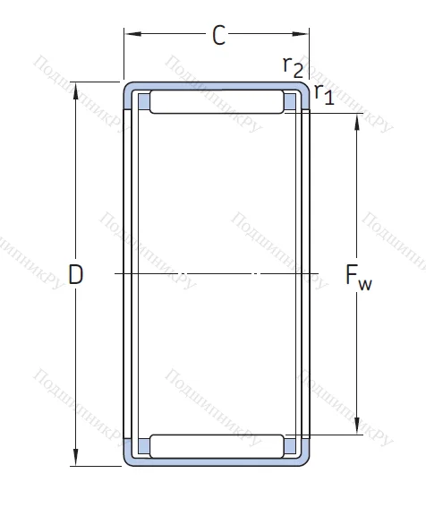 Игольчатый подшипник HK 5025