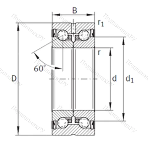 Подшипник шариковый упорно-радиальный