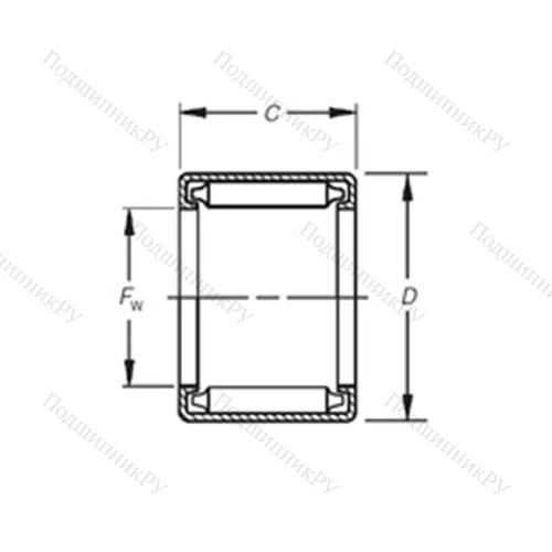 Подшипник игольчатый радиальный BH-1016 от производителя  TIMKEN
