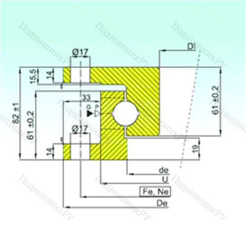 Подшипник шариковый опорно-поворотный NK.22.0700.100-1PPN