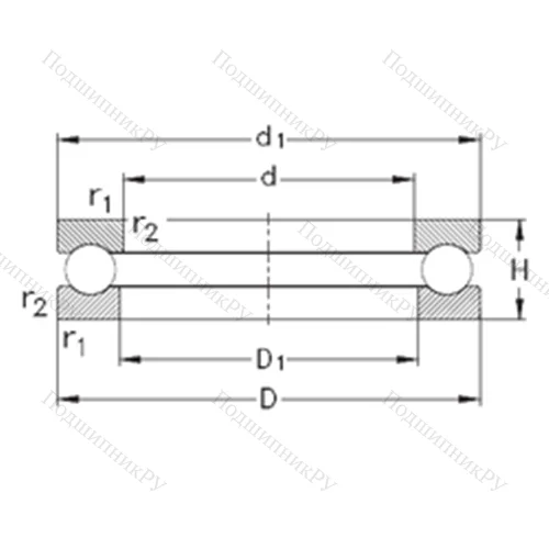 Подшипник шариковый упорный 511/670-FP