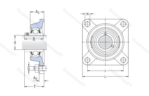 Подшипниковый узел FY 25 TF в Новокузнецке