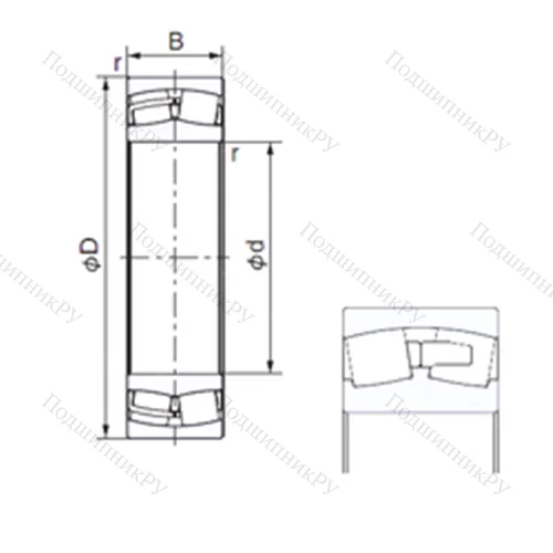 Подшипник роликовый радиальный 22222AEX