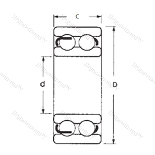 Подшипник шариковый радиальный 4311ZZ