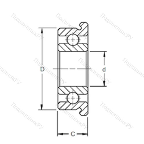 Подшипник шариковый радиальный SF 681X