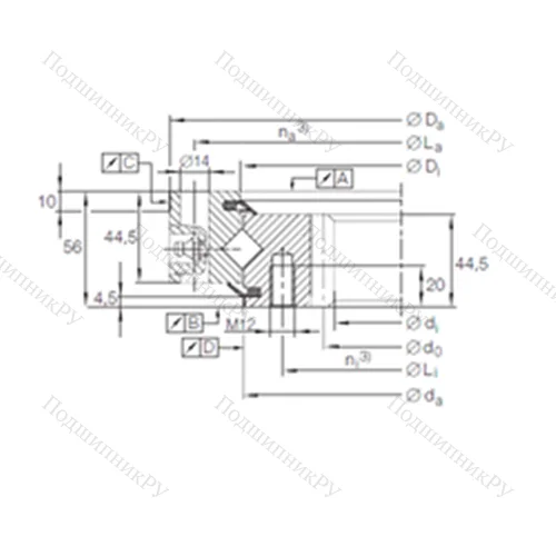 Подшипник роликовый опорно-поворотный